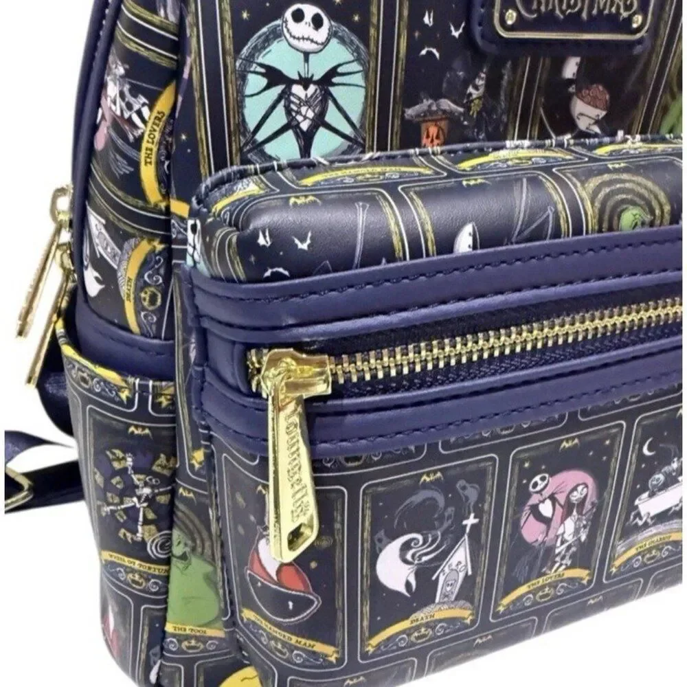 Loungefly Disney Nightmare Before Christmas Tarot Mini Backpack All Over Print